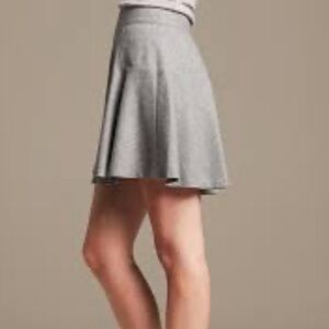 Banana Republic Gray Fit & Flare Ponte Skirt